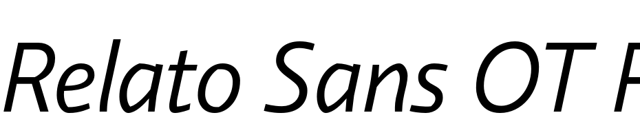 Relato Sans OT Regular Italic cкачати шрифт безкоштовно